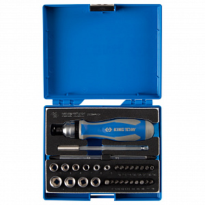 Набор вставок (бит) 1/4", PH, PZ, Hex, Torx, Slotted, 39 предметов KING TONY 2539MRV04