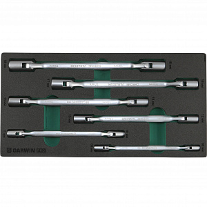 GARWIN PRO 645635 Набор ключей торцевых шарнирных 6-19 мм, 6 пр. в ложементе EVA