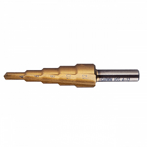 GARWIN INDUSTRIAL 102550-4-12-5 Сверло ступенчатое 4,0-12,0 мм, 5 ступеней, HSS, TiN