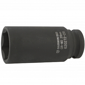 GARWIN PRO 620272-26 Головка, 1/2", 26 мм, торцевая, 6-гранная, ударная, глубокая