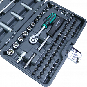 GARWIN PRO 642176 Набор торцевых головок 1/4" 6-ти гранных 76 предметов, 5-14 мм
