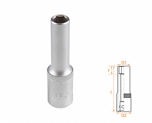 Головка торцевая глубокая шестигранная 3/8", 8 мм AFFIX AF00130008