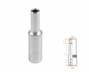 Головка торцевая глубокая шестигранная 1/4", 4,5 мм AFFIX AF00120045