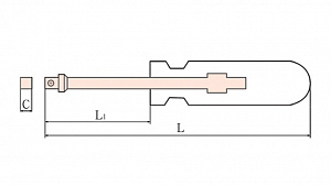 GARWIN INDUSTRIAL GSS-S02 Вороток-отвертка 1/4" искробезопасная 163 мм