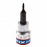 Насадка (бита) торцевая 3/8", Torx, T8, L = 50 мм, с отверстием KING TONY 302708-4004