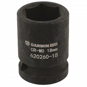 GARWIN PRO 620260-18 Головка, 1/2", 18 мм, торцевая, 6-гранная, ударная