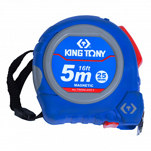 Рулетка измерительная 5 м, полотно 25 мм, магнитный крюк KING TONY 79094-05C1