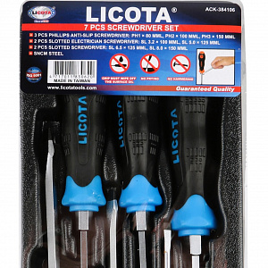 Licota ACK-384106 Набор отверток, 7 пр., в ложементе