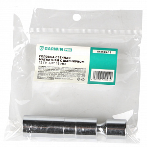 GARWIN PRO A14535-16 Головка, 3/8", 16 мм, торцевая, 12-гранная, глубокая, шарнирная, свечная
