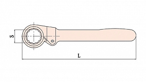 GARWIN INDUSTRIAL GSS-WCA17 Ключ трещоточный искробезопасный 17 мм