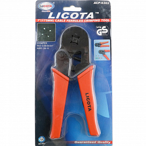 Licota ACP-6303 Пресс-клещи четырехгранные для опрессовки изолированных наконечников 0,08-6 мм²