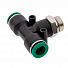GARWIN PRO 808520-T-10-10-38 Фитинг цанговый Т-тройник М3/8" 10 мм, с уплотнением, пластм. корпус-4004