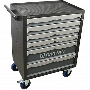 GARWIN PRO S01006-263 Тележка инструментальная 6 полок с комплектом инструмента, 263 пр., серая