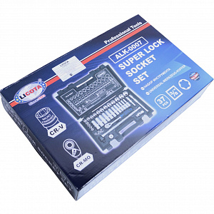 Licota ALK-0007 Набор торцевых головок 3/8" 6-ти гранных super lock 37 пр., 6-24 мм