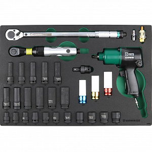 GARWIN PRO 646500 Набор пневмоинструмента с гайковертом 31 пр. в ложементе EVA