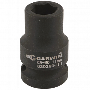 GARWIN PRO 620260-11 Головка, 1/2", 11 мм, торцевая, 6-гранная, ударная