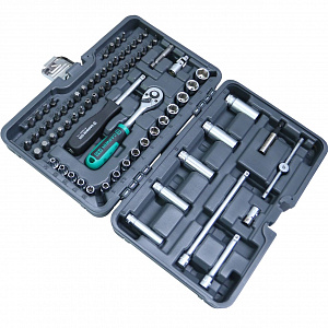 GARWIN PRO 642176 Набор торцевых головок 1/4" 6-ти гранных 76 предметов, 5-14 мм