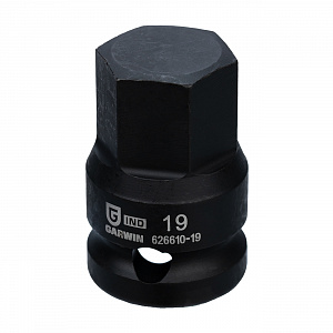 GARWIN INDUSTRIAL 626610-19 Головка торцевая, 1/2", HEX наружный, H19, ударный