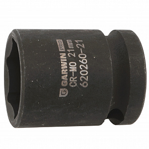 GARWIN PRO 620260-21 Головка, 1/2", 21 мм, торцевая, 6-гранная, ударная
