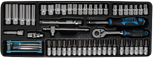 Licota ACK-384002 Набор торцевых головок 1/4" в ложементе, 51 пр.