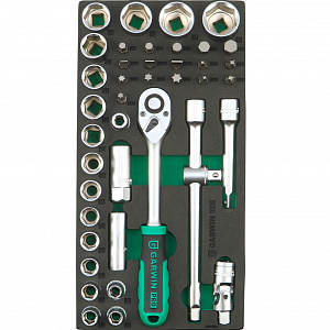 GARWIN PRO 646062 Набор торцевых головок 1/2" 41 пр. в ложементе EVA