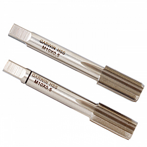 GARWIN INDUSTRIAL GM-TF100050 Метчики ручные Mf10x0.5, DIN 2181, HSS, 6H, комплект из 2 штук