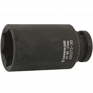 GARWIN PRO 620272-30 Головка, 1/2", 30 мм, торцевая, 6-гранная, ударная, глубокая