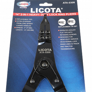 Licota ATA-0308 Щипцы для внешних стопорных колец без ушка 2 в 1 355 мм