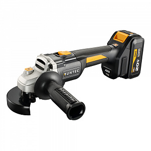 RUNTEC RT-AG900 Шлифмашина угловая аккумуляторная RUNTEC PRO 125 мм, 20В, 2*4Ач, 900Вт
