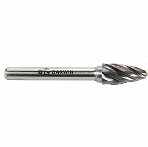 GARWIN INDUSTRIAL 900631-3*12,7*50 Борфреза параболическая с закругленным концом 3x12,7x50 мм, VHM, AL, форма F (серия 900631)