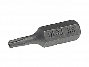 Бита TORX TS10Hх25мм 1/4" 5-ти гранная с отверстием JTC