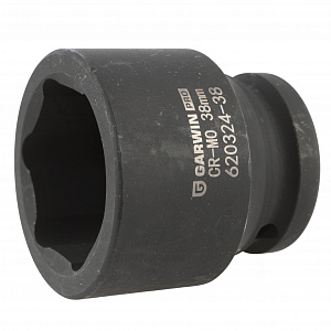 GARWIN PRO 620324-38 Головка, 3/4", 38 мм, торцевая, 6-гранная, ударная