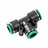 GARWIN PRO 808550-T-8-8-8 Фитинг цанговый Т-тройник 8 мм, с уплотнением, пластм. корпус-4004