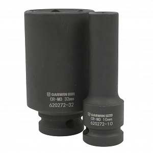 GARWIN PRO 620012 Набор ударных головок глубоких 1/2" 10 - 32 мм 12 пр в ложементе EVA