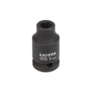 Licota A20050 Головка, 1/4", 5 мм, торцевая, 6-гранная, ударная