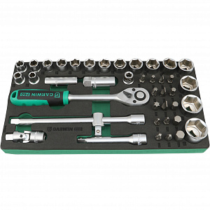 GARWIN PRO 646062 Набор торцевых головок 1/2" 41 пр. в ложементе EVA