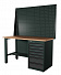 RUNTEC RTI15F-TI7-NI-P15-P15-7016 Верстак серии Industrial, 1500 мм, фанера, тумба с 7-ю ящиками, экран 1000, серый RAL 7016-4004