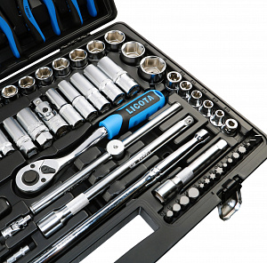 Licota ALK-8009F Набор инструментов 1/4" и 1/2", 143 предмета