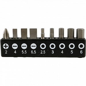 GARWIN PRO 632502 Набор бит 1/4" 25 мм на держателе SL, PH, HEX