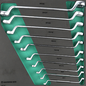GARWIN PRO 646140 Набор ключей накидных 10 пр. 6-32 мм в ложементе EVA