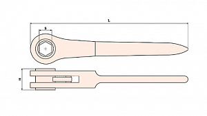 GARWIN INDUSTRIAL GSS-WB21 Ключ трещоточный искробезопасный 21 мм