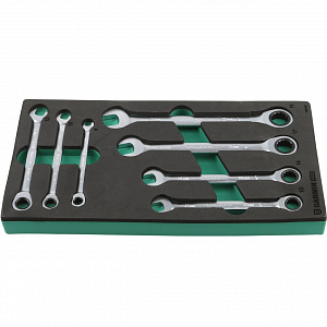 GARWIN PRO 646160 Набор ключей комбинированных трещоточных 7 пр. в ложементе EVA