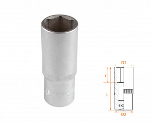 Головка торцевая глубокая шестигранная 1/2", 22 мм AFFIX AF00140022