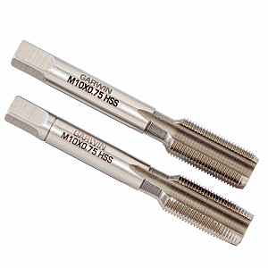 GARWIN INDUSTRIAL GM-TF100075 Метчики ручные Mf10x0.75, DIN 2181, HSS, 6H, комплект из 2 штук