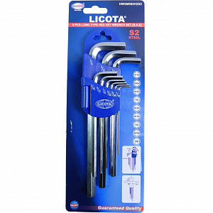 Licota HW2M092H2S2 Набор шестигранников угловых длинных дюйм. 9пр. 1/16-3/8"
