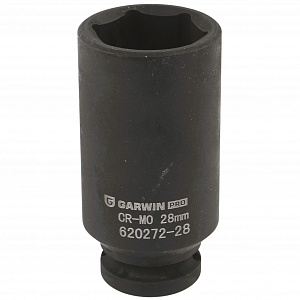 GARWIN PRO 620272-28 Головка, 1/2", 28 мм, торцевая, 6-гранная, ударная, глубокая