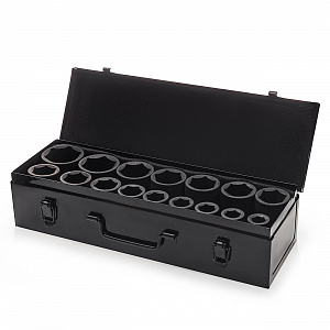 RUNTEC RT-IS2B16L Набор ударных головок глубоких RUNTEC 3/4", 17-50 мм, CrMo, 16 предметов