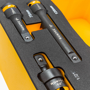 RUNTEC RT-ISPE53F Набор с пневмогайковертом, ударными головками и аксессуарами RUNTEC 1/2", 8-32 мм, CrMo в ложементе EVA, 53 предмета