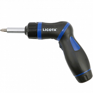 Licota ARD-12K04 Отвертка трещоточная с поворотной ручкой и сменными вставками 1/4", 9 пр.