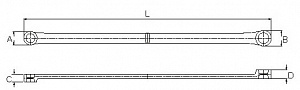 Licota AWT-LDM1012 Ключ накидной, двусторонний, 10 мм, 12 мм